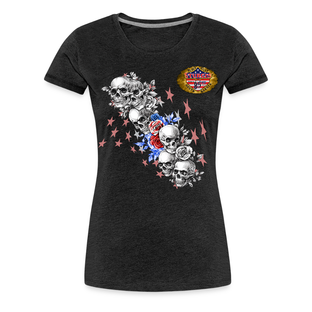 Women’s Premium 2025 Sturgis Motorcycle Rally T-Shirt - charcoal grey