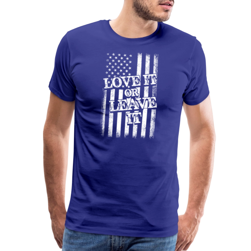 Love It or Leave It by Iron Horse Threads Front Print - royal blue