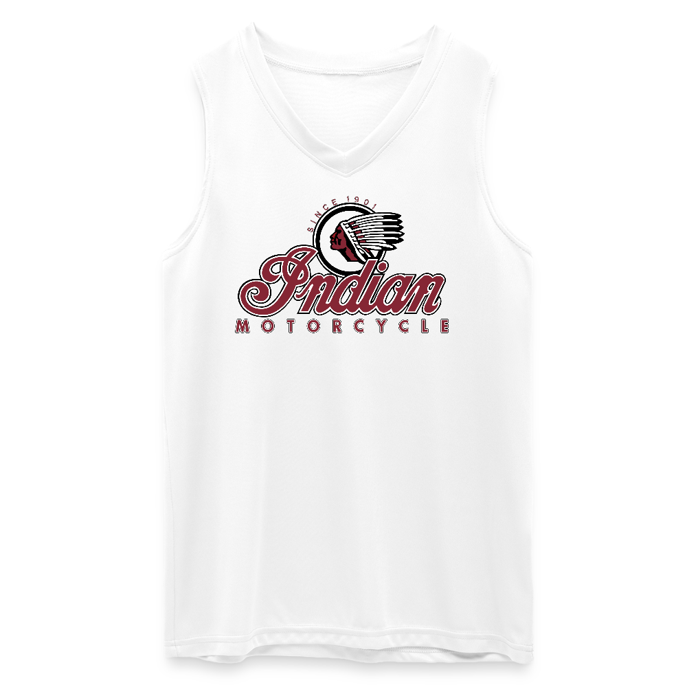 Indian Motorcycle Ladies' Sleeveless Wicking Attain Jersey - Front Print - white