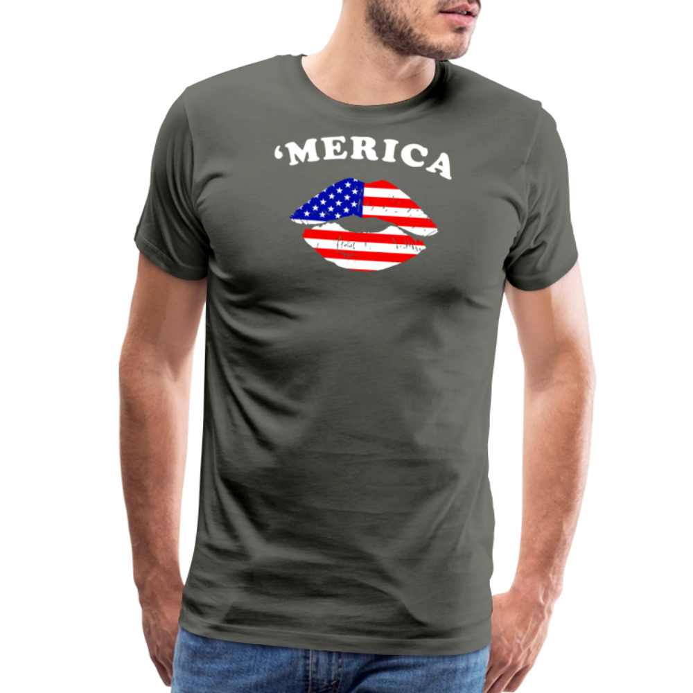 'Merica by Iron Horse Threads Front Print - asphalt gray