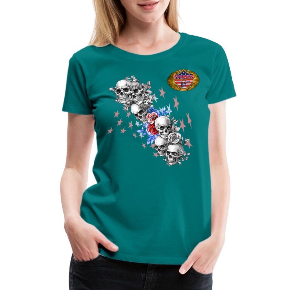 Women’s Premium 2025 Sturgis Motorcycle Rally T-Shirt - teal