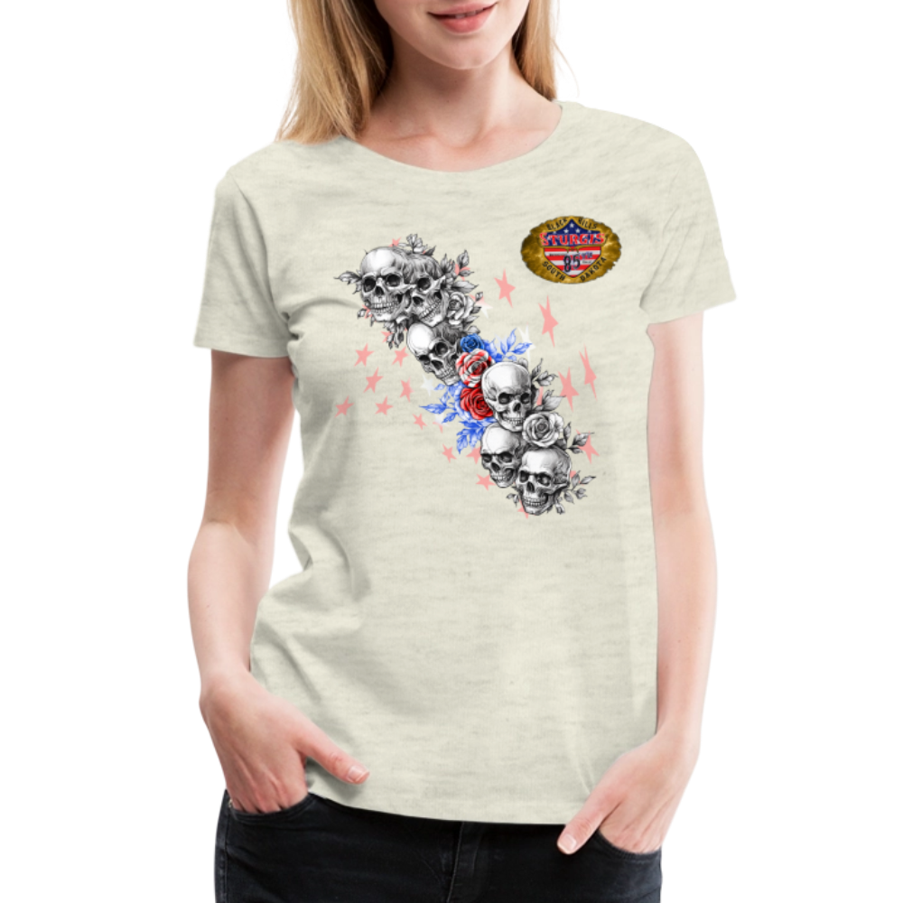 Women’s Premium 2025 Sturgis Motorcycle Rally T-Shirt - heather oatmeal