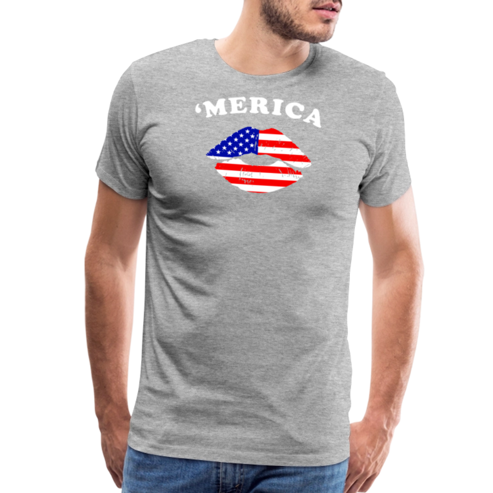 'Merica by Iron Horse Threads Front Print - heather gray