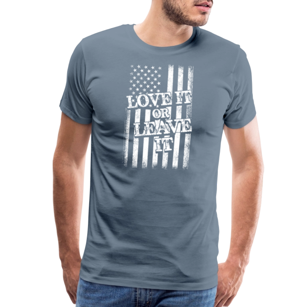 Love It or Leave It by Iron Horse Threads Front Print - steel blue