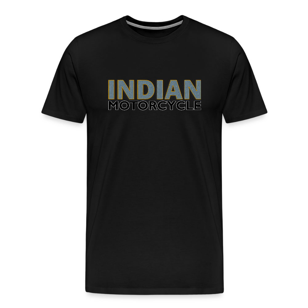 Premium Classic Indian Motorcycle Graphic Shirt - Front and Back Print - black
