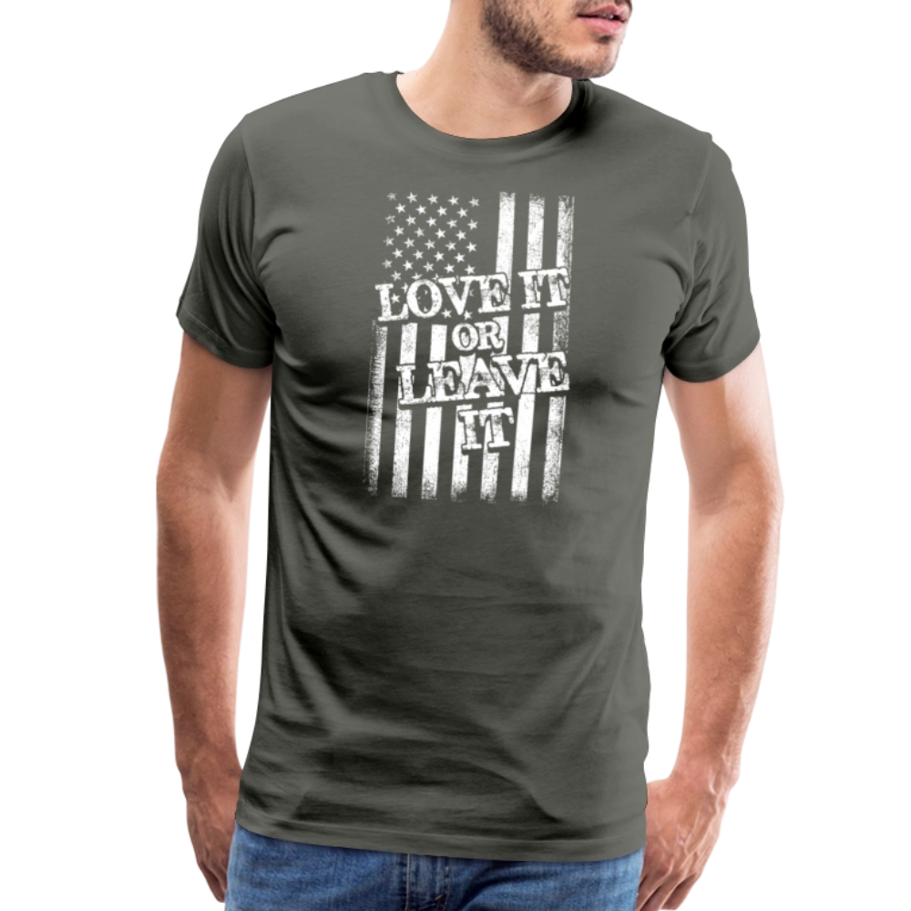 Love It or Leave It by Iron Horse Threads Front Print - asphalt gray