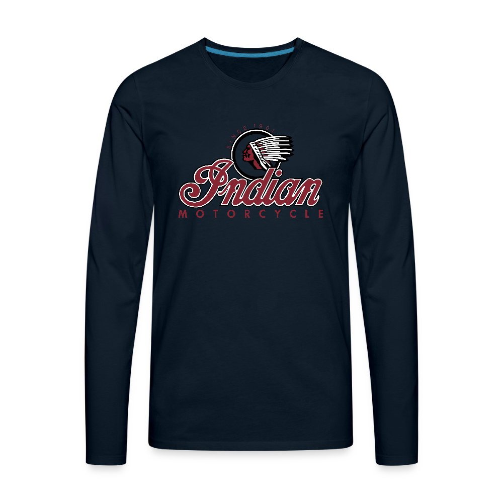 Indian Motorcycle Premium Long Sleeve T-Shirt - deep navy