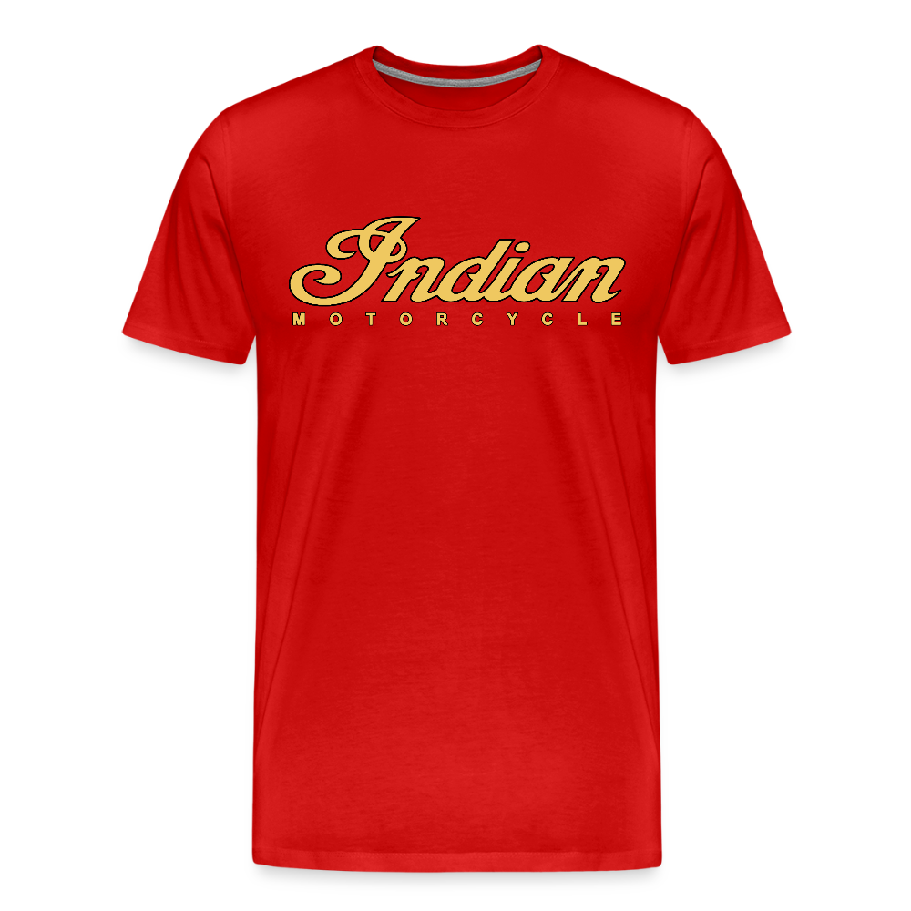 Premium Classic Indian Motorcycle Graphic Shirt - Front and Back Print - red