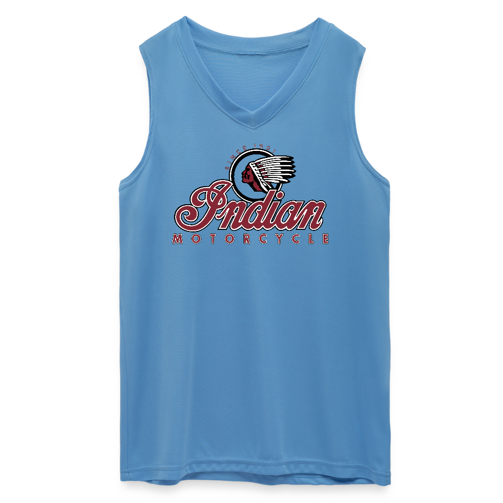 Indian Motorcycle Ladies' Sleeveless Wicking Attain Jersey - Front Print - columbia blue