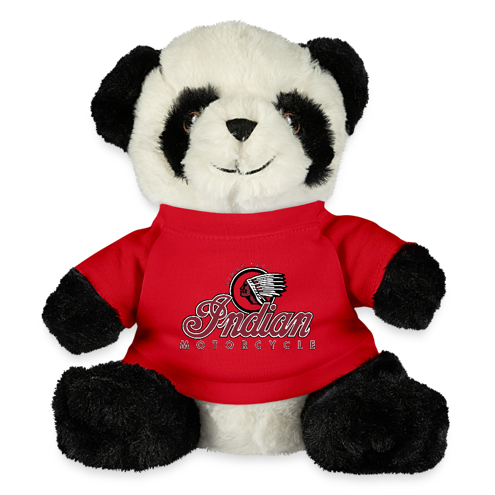 Indian Motorcycle Biker Panda - red