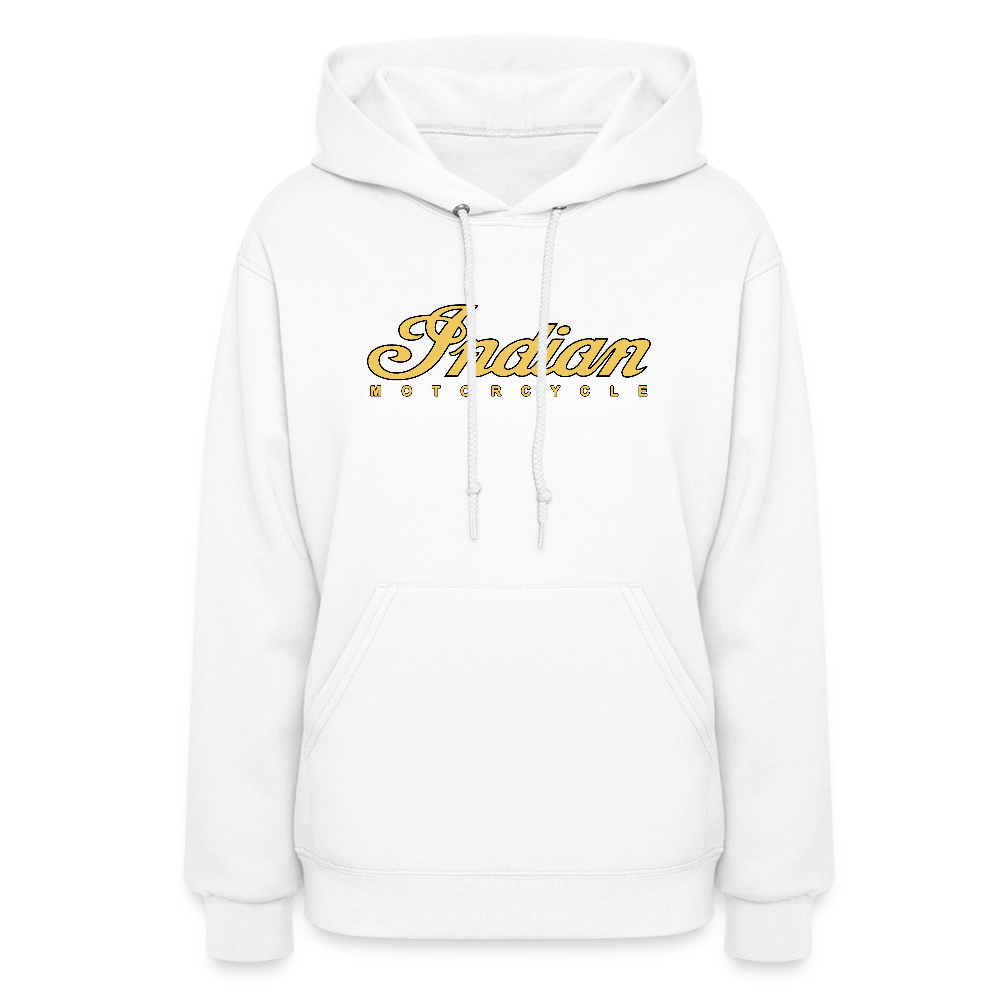 Indian Motorcycle Premium Women's Hoodie Sweatshirt - Front Print - white
