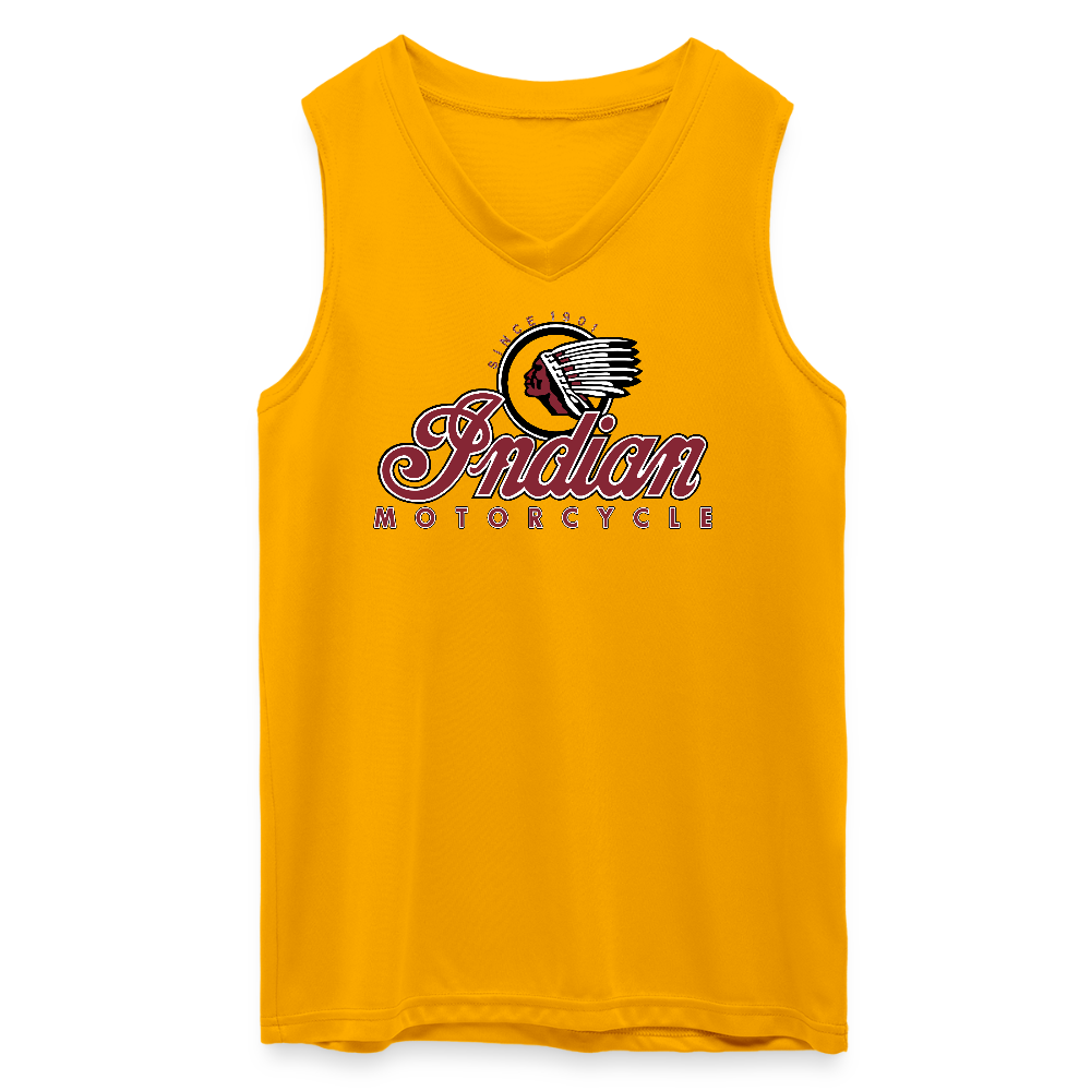 Indian Motorcycle Ladies' Sleeveless Wicking Attain Jersey - Front Print - gold