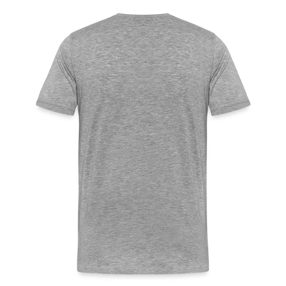 Men's Premium Sturgis Motorcycle Rally 2025 T-Shirt – 85th Anniversary Eagle & Flag Design Biker Tee -Front Print - heather gray