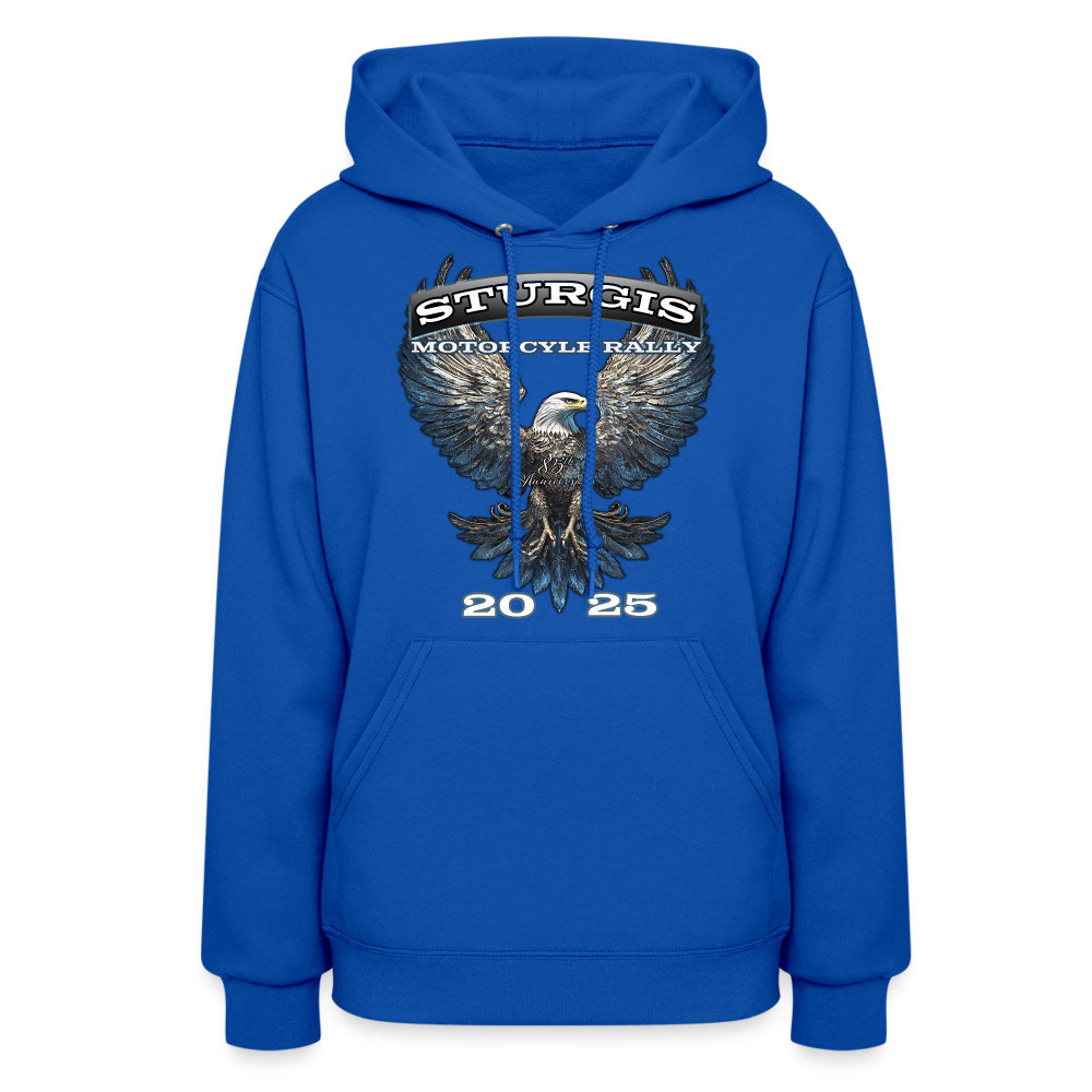 Women's 2025 Sturgis Motorcycle Rally Hoodie - Front Print - royal blue