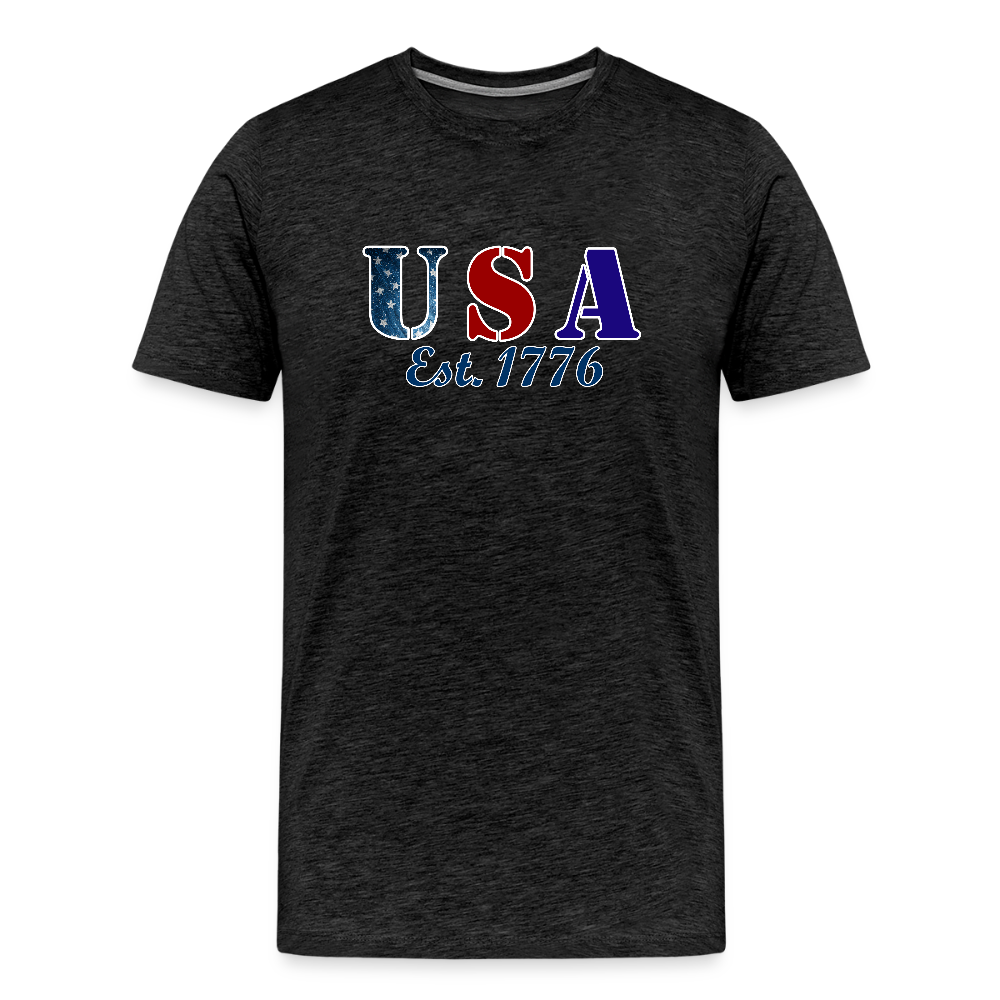 “Uncle Sam Wants YOU to Ride Free” Vintage Biker Tee – Patriotic 4th of July Graphic Shirt - Front and Back Print - charcoal grey