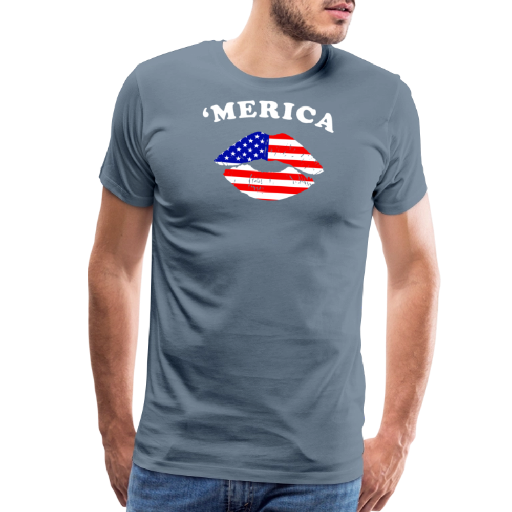 'Merica by Iron Horse Threads Front Print - steel blue
