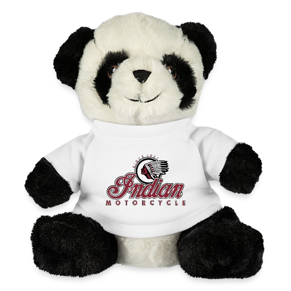 Indian Motorcycle Biker Panda - white