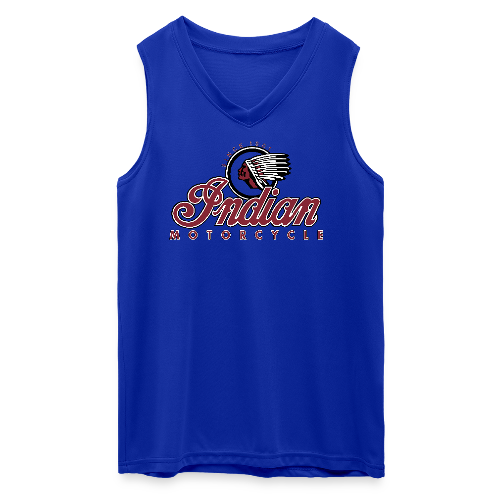 Indian Motorcycle Ladies' Sleeveless Wicking Attain Jersey - Front Print - royal blue