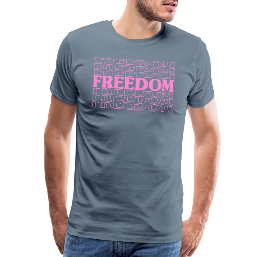 FREEDOM by Iron Horse Threads Front Print - steel blue