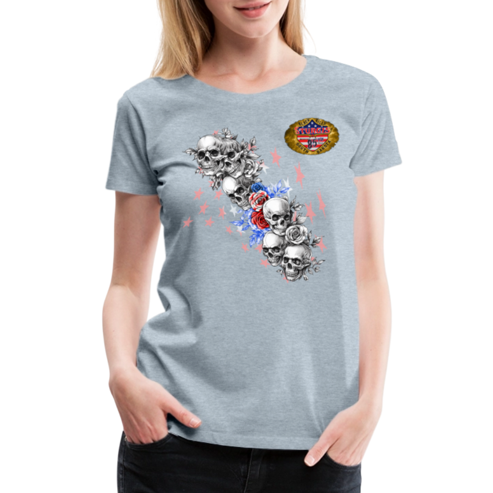 Women’s Premium 2025 Sturgis Motorcycle Rally T-Shirt - heather ice blue