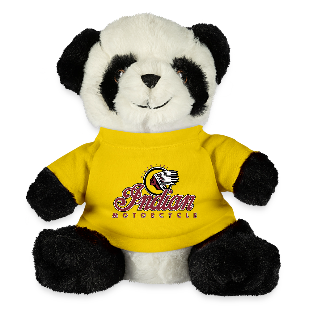 Indian Motorcycle Biker Panda - yellow