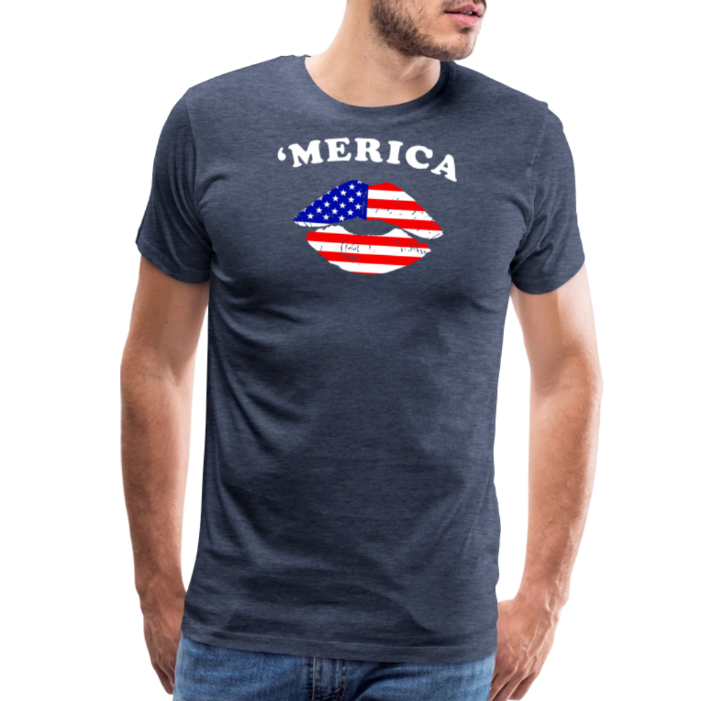 'Merica by Iron Horse Threads Front Print - heather blue