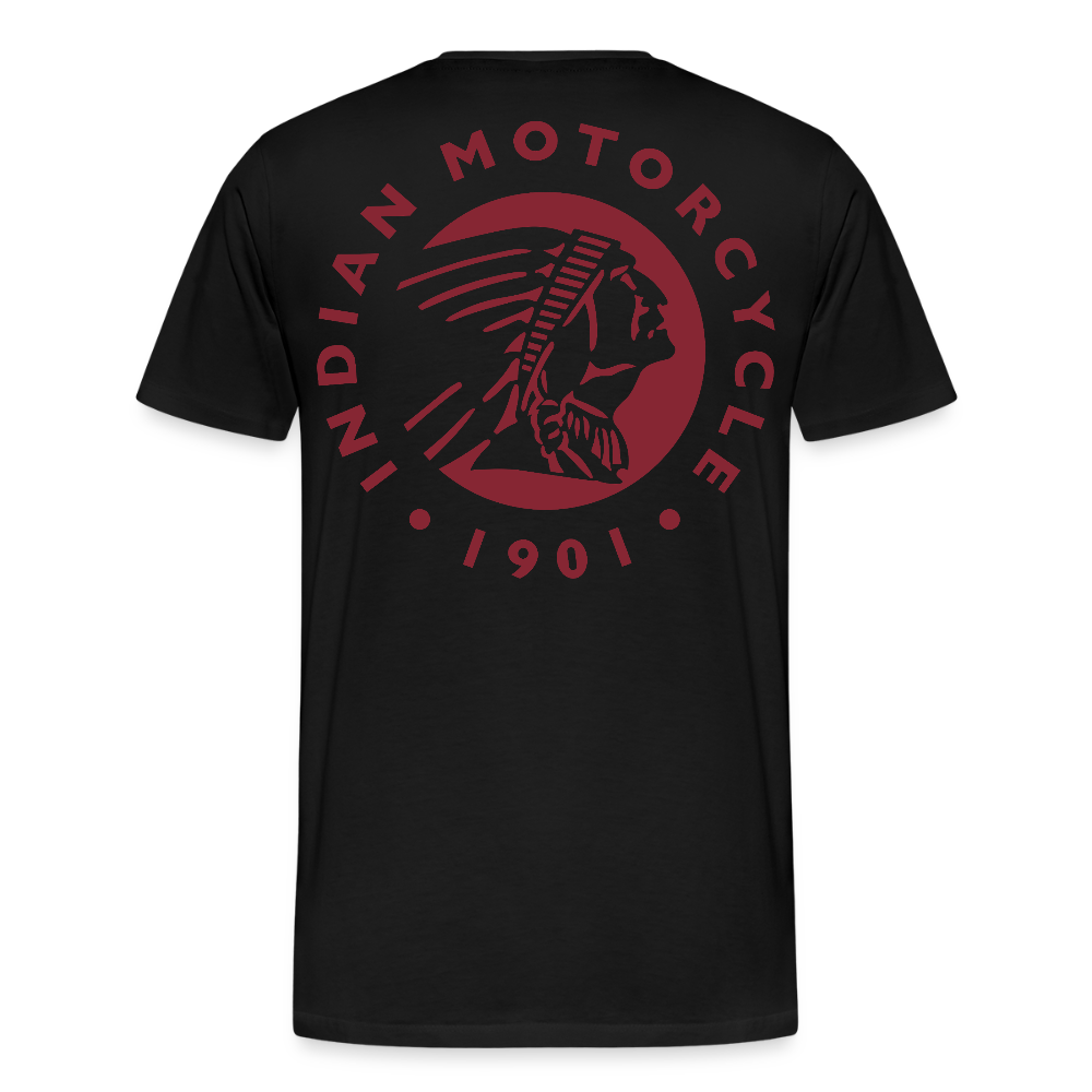 Premium Classic Indian Motorcycle Graphic Shirt - Front and Back Print - black