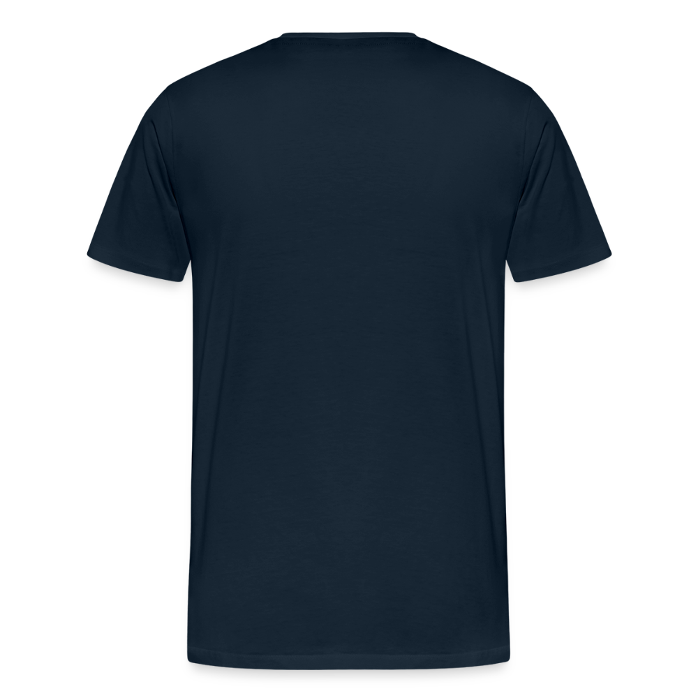 Men's Premium Sturgis Motorcycle Rally 2025 T-Shirt – 85th Anniversary Eagle & Flag Design Biker Tee -Front Print - deep navy