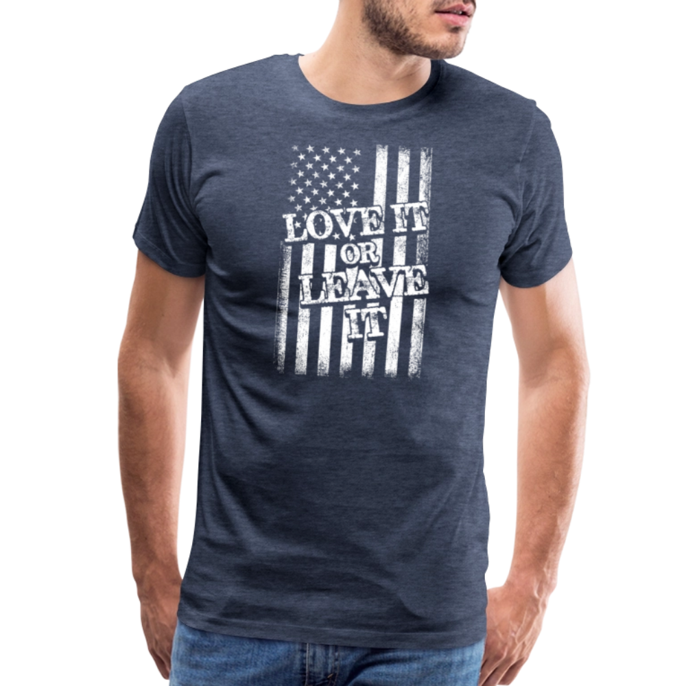 Love It or Leave It by Iron Horse Threads Front Print - heather blue