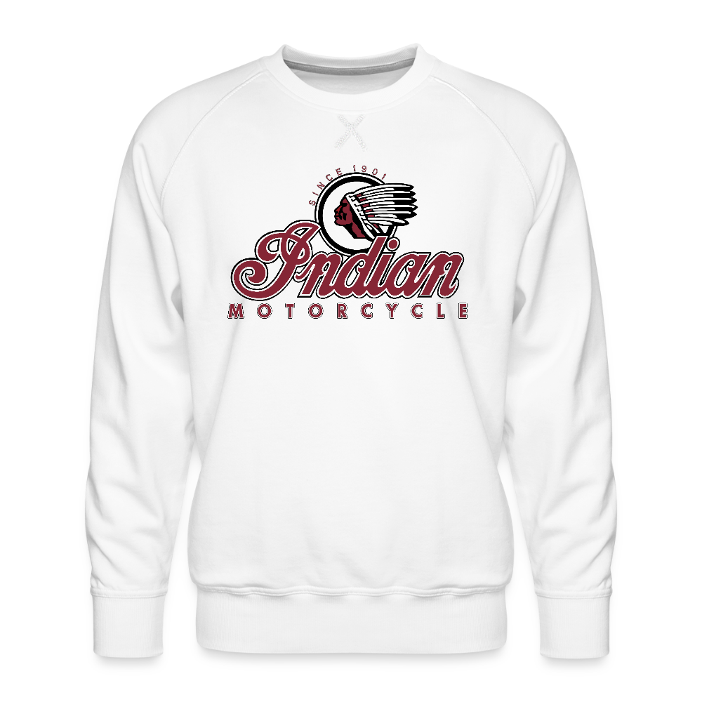 Indian Motorcycle Warbonnet Hoodie – Classic Logo Biker Sweatshirt for Men - white