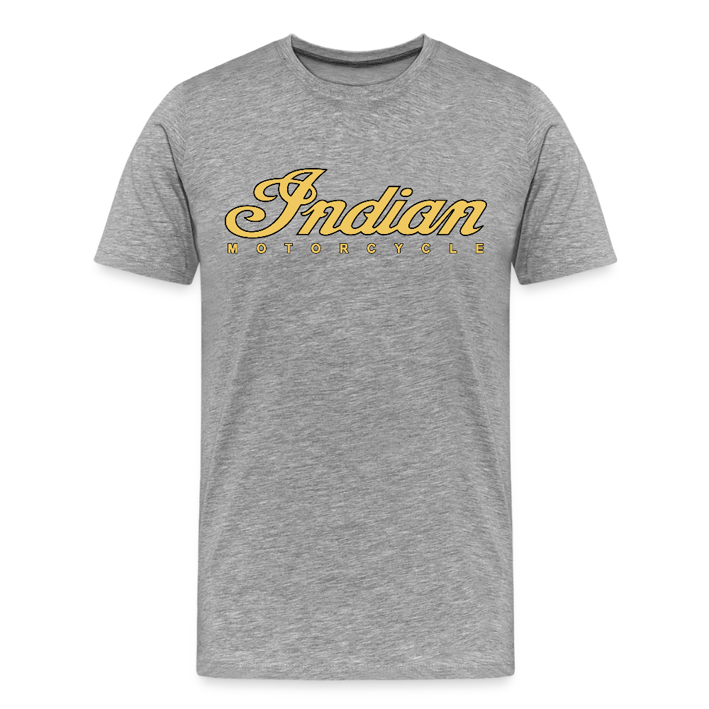 Premium Classic Indian Motorcycle Graphic Shirt - Front and Back Print - heather gray