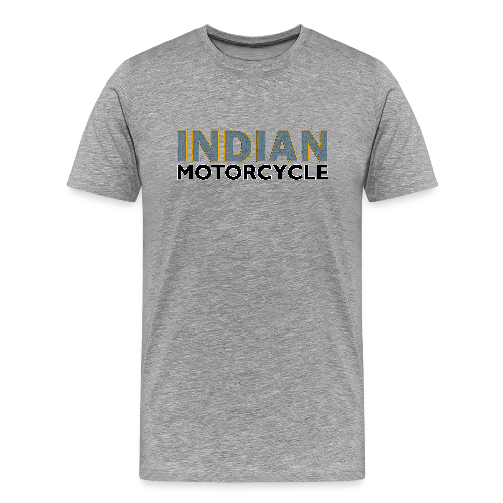 Premium Classic Indian Motorcycle Graphic Shirt - Front and Back Print - heather gray