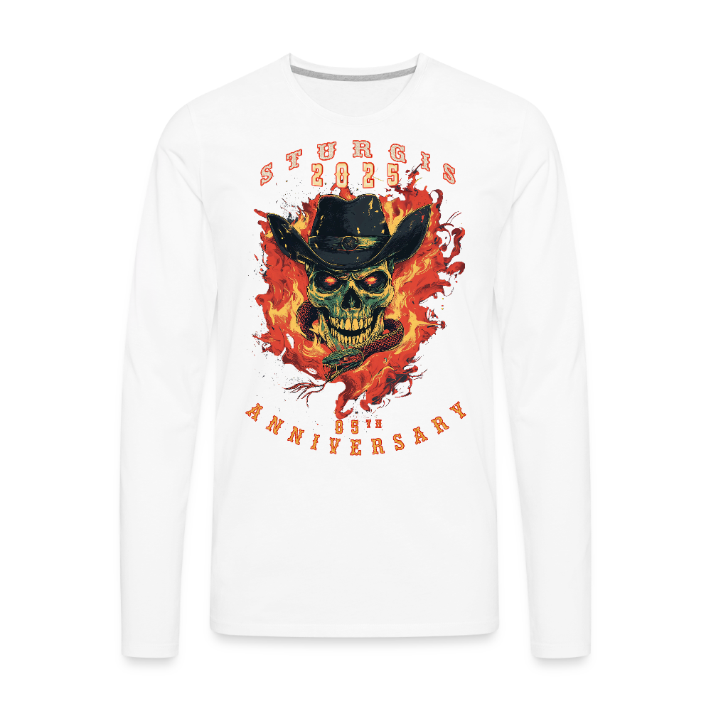 2025 - Sturgis 85th Anniversary Motorcycle Rally Champion Long-Sleeve Shirt - Front Print - - white