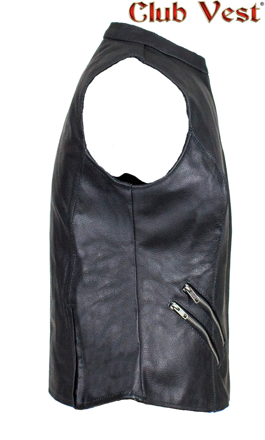 Dream Apparel Women's Leather Concealed Carry Pocket Club Vest