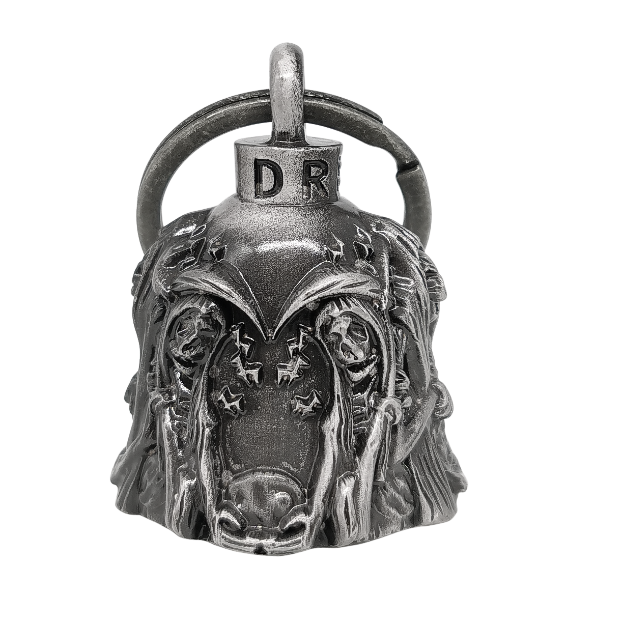 Dream Apparel Skeleton Holding Fire Ball Motorcycle Bell