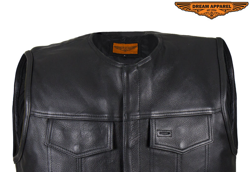 Dream Apparel Men's Collarless Conceal Carry Pocket Club Vest