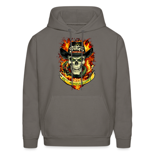 2025-Sturgis 85th Anniversary Motorcycle Rally Hoodie - Front Print - asphalt gray