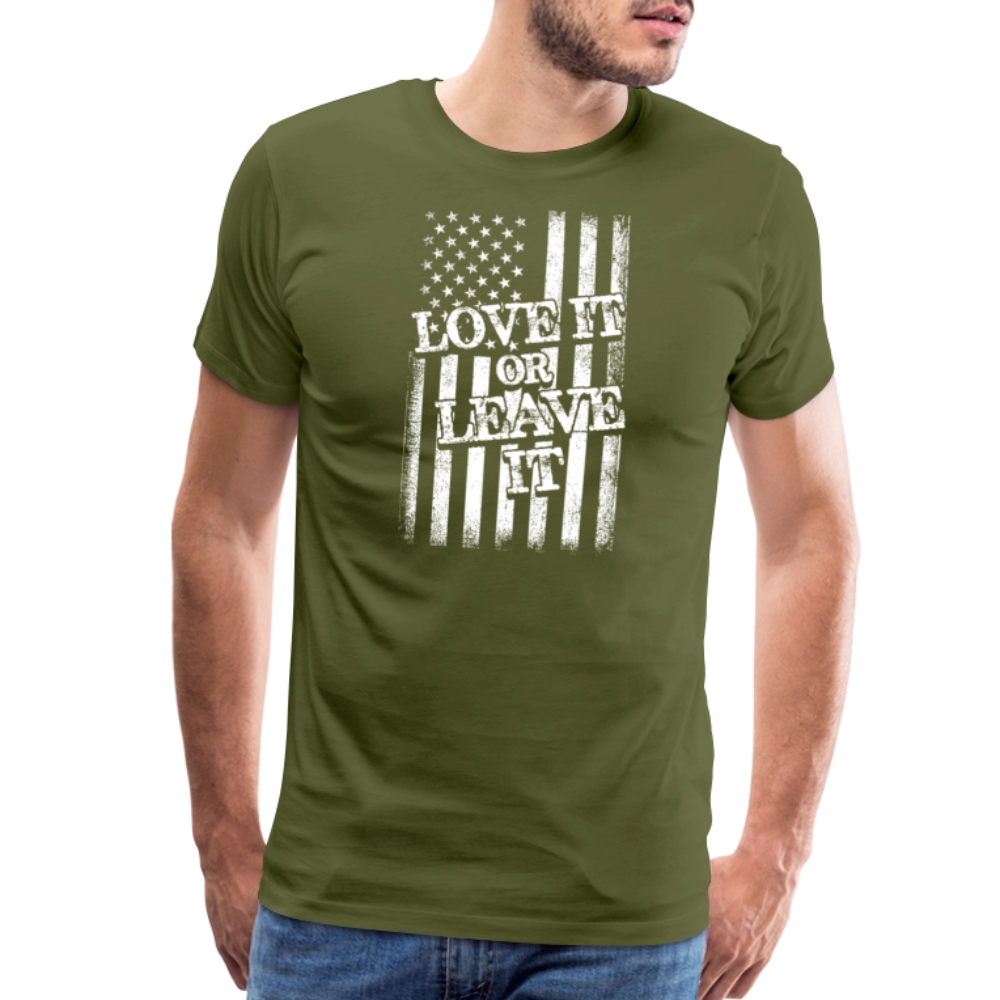 Love It or Leave It by Iron Horse Threads Front Print - olive green
