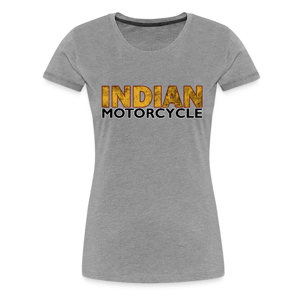 Vintage Dreamcatcher Indian Motorcycle Women’s Premium Tee – Soft Cotton Blend – Biker-Inspired Design - heather gray