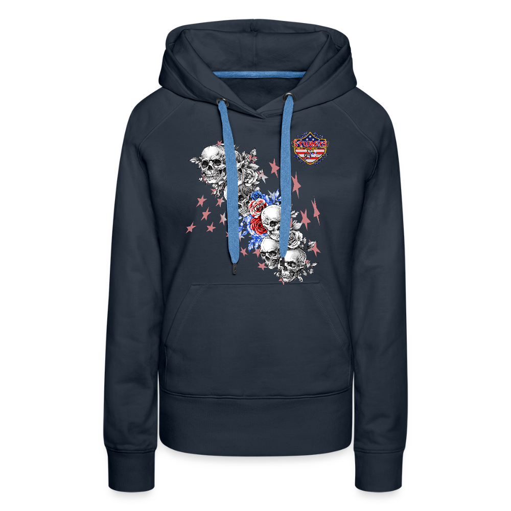 Women’s Premium 2025 Sturgis Motorcycle Rally Hoodie - Front Print - navy