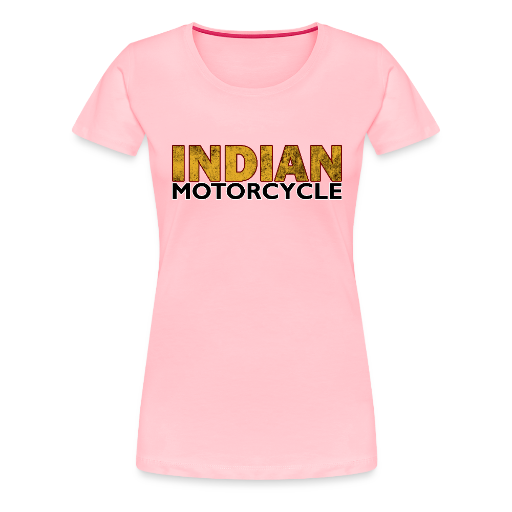 Vintage Dreamcatcher Indian Motorcycle Women’s Premium Tee – Soft Cotton Blend – Biker-Inspired Design - pink
