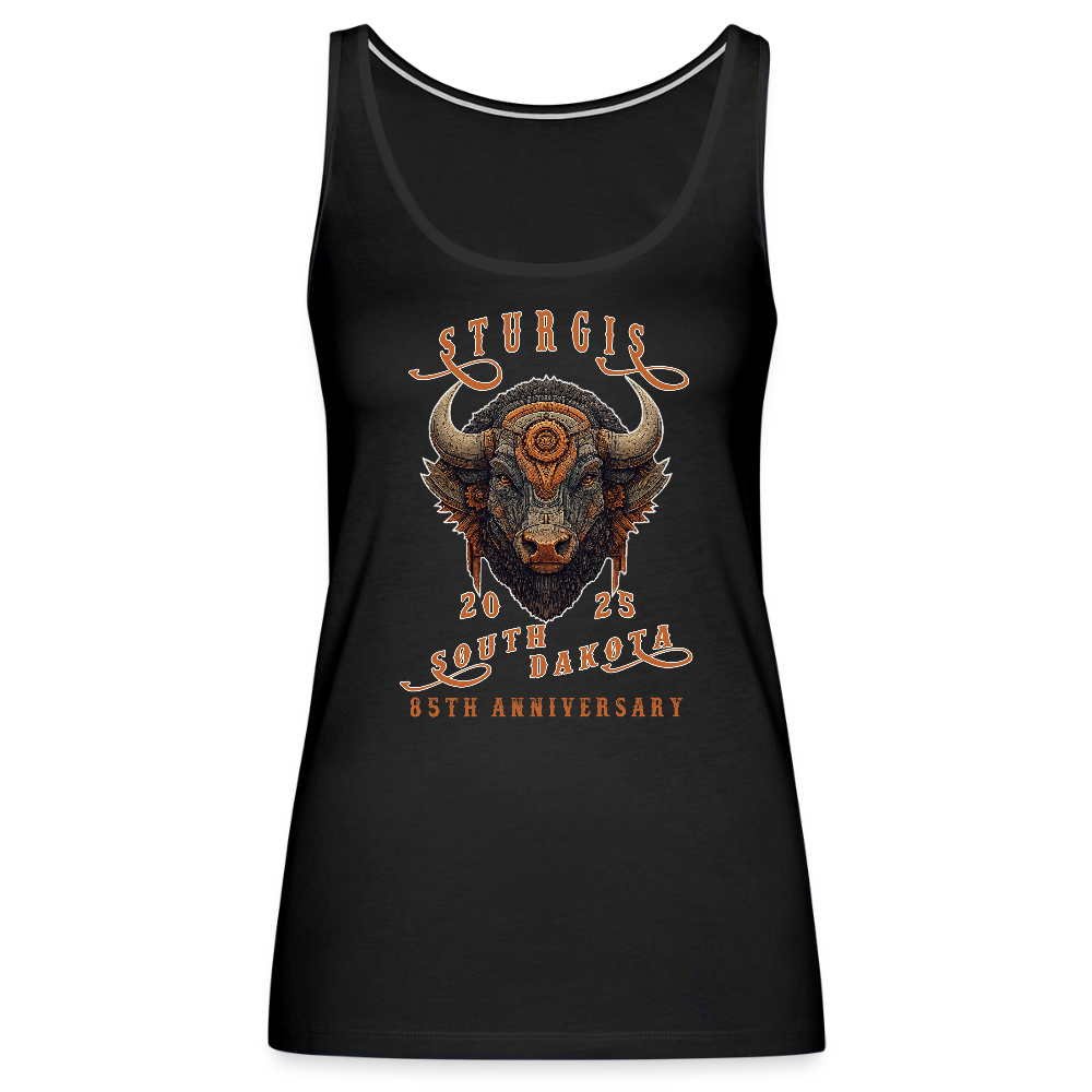 Women’s Premium 2025 Sturgis Motorcycle Rally Tank Top - Front Print - black