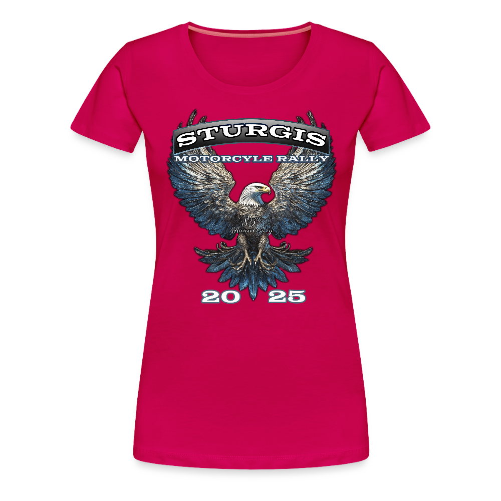 Women’s Premium 2025 Sturgis Motorcycle Rally T-Shirt - dark pink