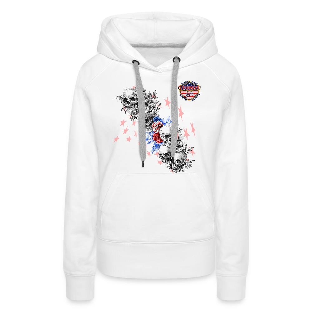 Women’s Premium 2025 Sturgis Motorcycle Rally Hoodie - Front Print - white