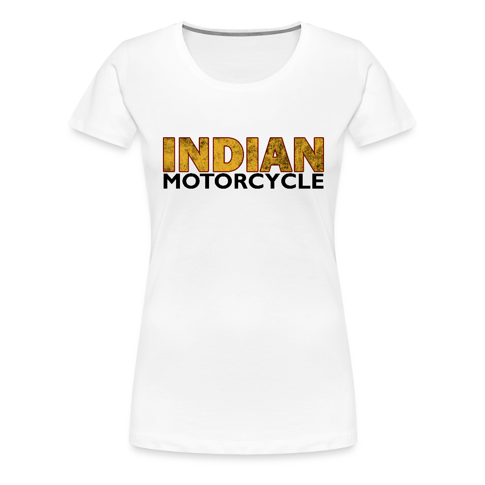 Vintage Dreamcatcher Indian Motorcycle Women’s Premium Tee – Soft Cotton Blend – Biker-Inspired Design - white
