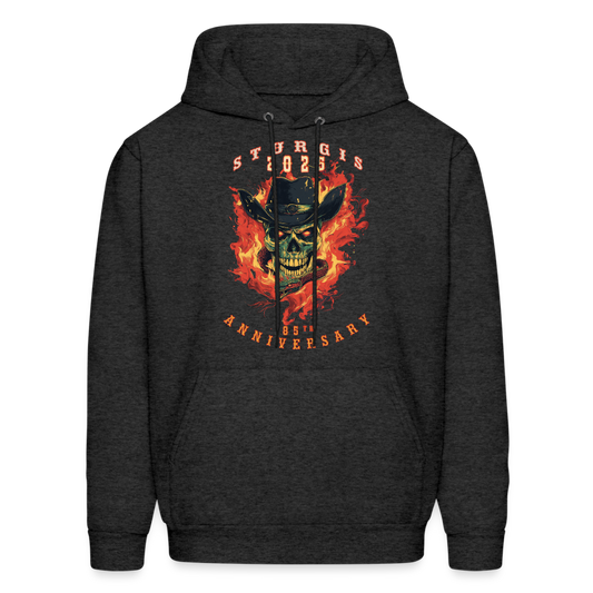 2025-Sturgis 85th Anniversary Motorcycle Rally Hoodie - Front Print - charcoal grey