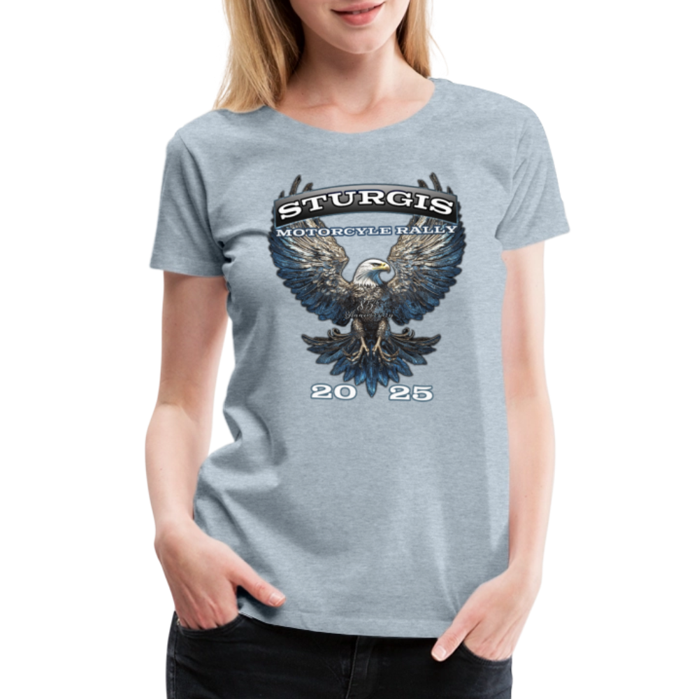 Women’s Premium 2025 Sturgis Motorcycle Rally T-Shirt - heather ice blue