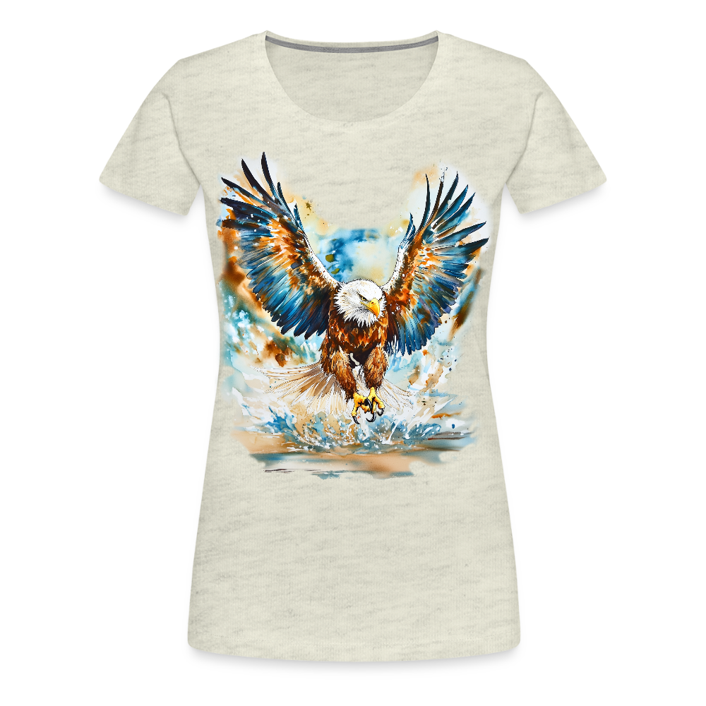 Soaring Spirit – Premium Women’s Eagle Tee - Front Print - heather oatmeal