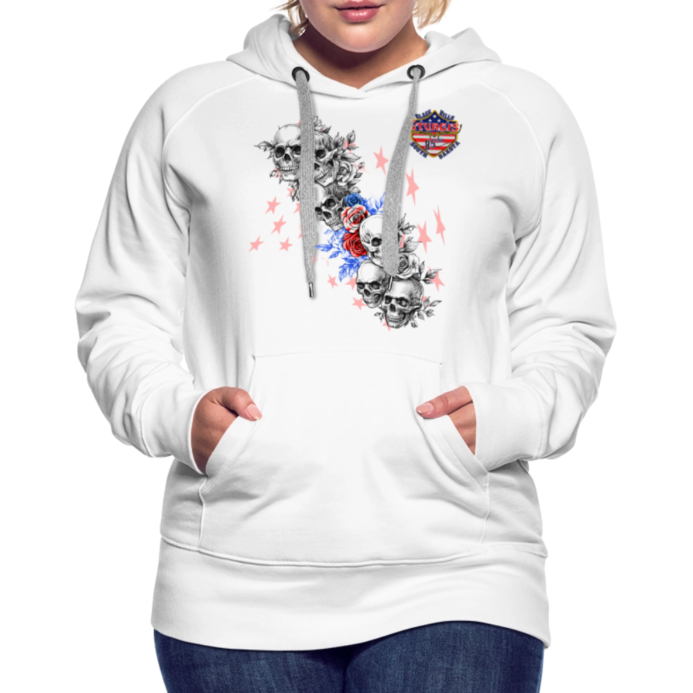 Women’s Premium 2025 Sturgis Motorcycle Rally Hoodie - Front Print - white