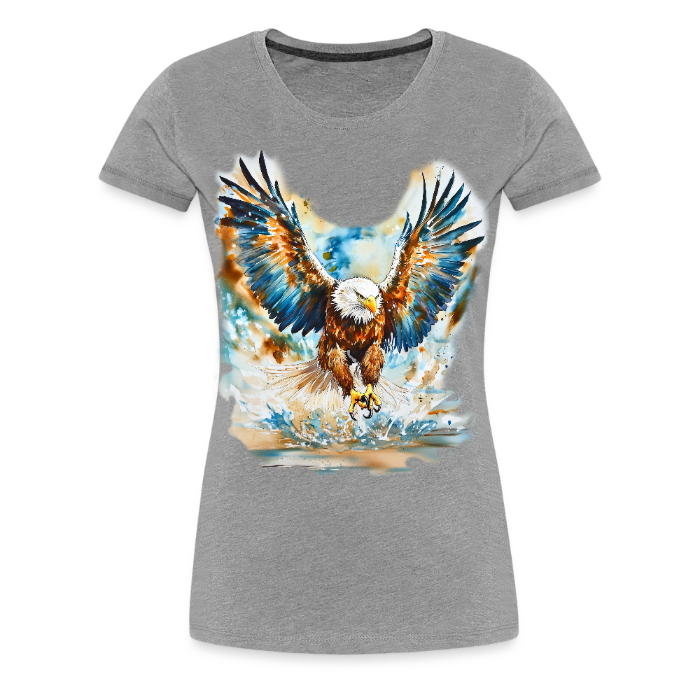 Soaring Spirit – Premium Women’s Eagle Tee - Front Print - heather gray
